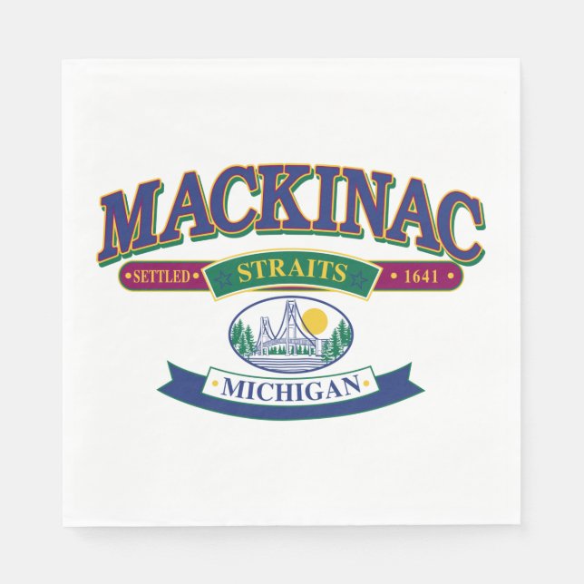 Mackinac Island Michigan Serviette (Vorderseite)