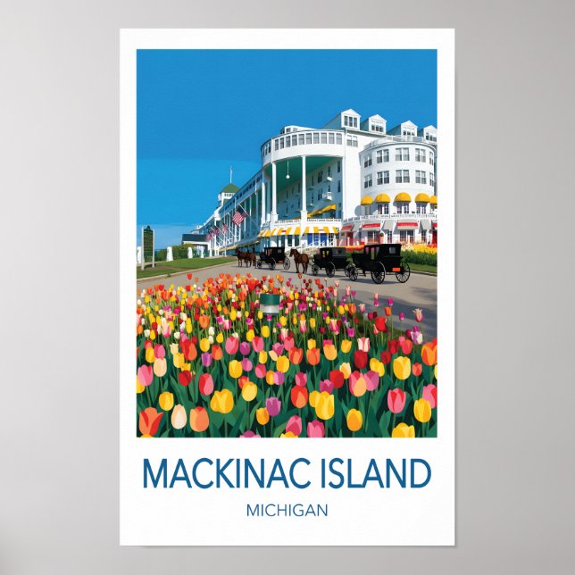 Mackinac Island Michigan Travel Poster (Vorne)