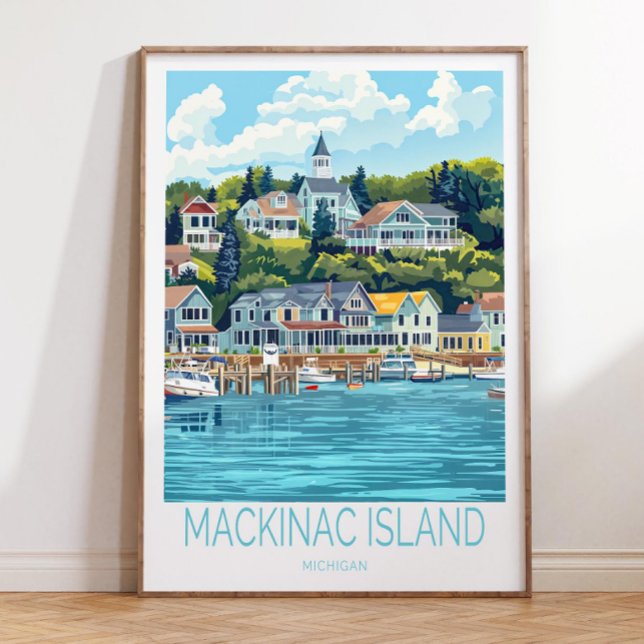 Mackinac Island Michigan Travel Poster, Mackinac Poster (Von Creator hochgeladen)