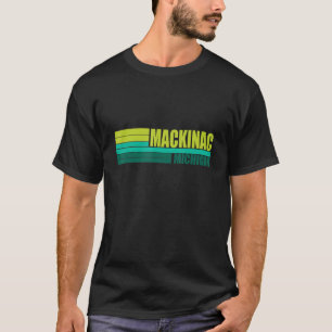 Mackinac Island Michigan Vintag Retro 80er Mi Grap T-Shirt