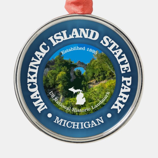 Mackinac Island SP Ornament Aus Metall (Vorne)
