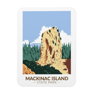 Mackinac Island Staat Park Michigan Sugar Loaf Magnet