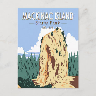 Mackinac Island State Park Sugar Loaf Vintage auf Postkarte