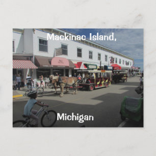 Mackinac Island Street Scene Postkarte