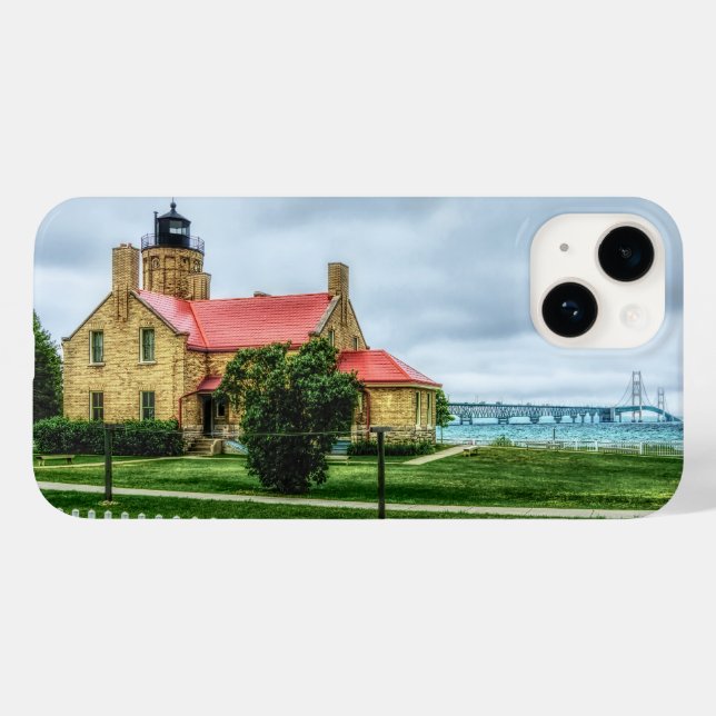Mackinac Light and Bridge Case-Mate iPhone Hülle (Rückseite (Horizontal))