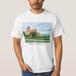 Mackinac Light and Bridge T-Shirt