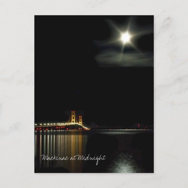 Mackinac: Mitternachtspostkarte Postkarte (Vorderseite)