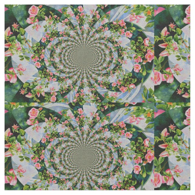 Mackinac Rose mandala Stoff (Nahaufnahme)