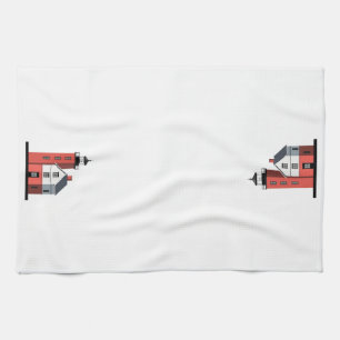 Mackinac rundes Insel-Leuchtturm-Geschirrtuch Küchentuch