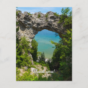 Mackinacs Arch Rock Danke, Postcard Postkarte