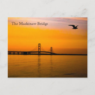 Mackinaw Bridge bei Sunset Postkarte