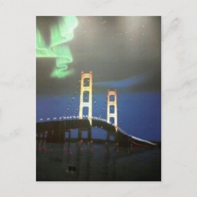 Mackinaw Bridge Postcard Postkarte (Vorderseite)