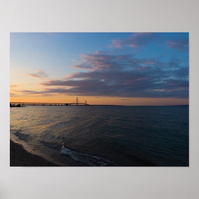 Mackinaw City Dusk Poster (Vorne)