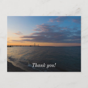 Mackinaw City Dusk Postkarte