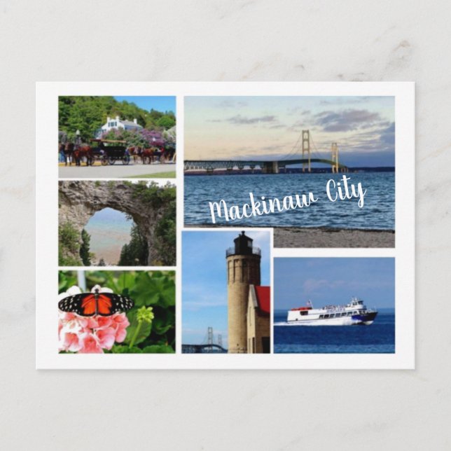 Mackinaw City Postcard Postkarte (Vorderseite)