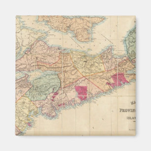 Mackinlay-Karte der Provinz Nova Scotia 3 Magnet