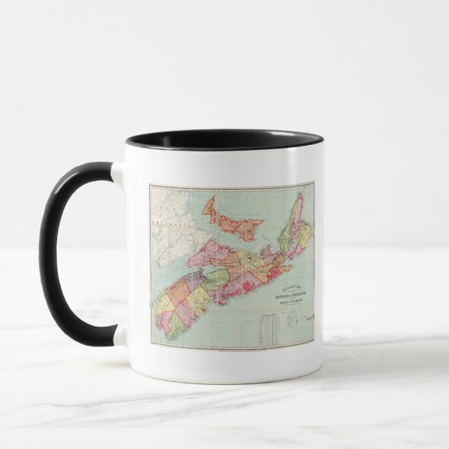 Mackinlay-Karte der Provinz Nova Scotia Tasse (Links)
