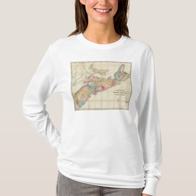Mackinlays Karte der Provinz von Neuschottland 2 T-Shirt (Vorderseite)