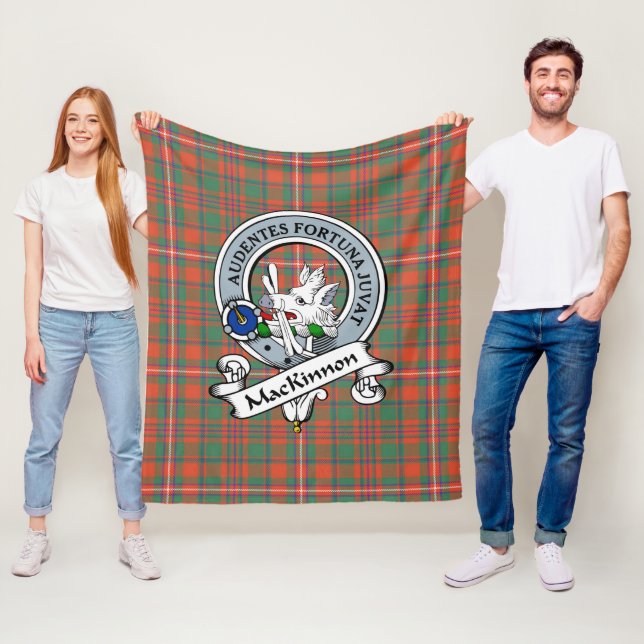 MacKinnon Ancient Clan Abzeichen Tartan Kariert Fleecedecke (Beispiel)