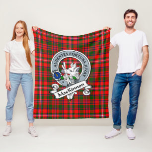 MacKinnon Modern Clan Abzeichen Tartan Kariert Fleecedecke
