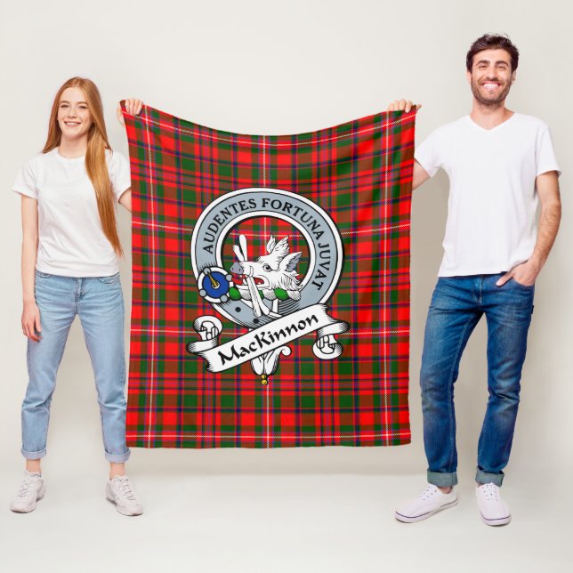 MacKinnon Modern Clan Abzeichen Tartan Kariert Fleecedecke (Beispiel)