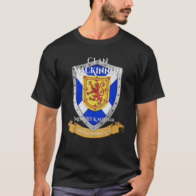 Mackinnon Scottish Family Clan Scotland Shield T-Shirt (Vorderseite)