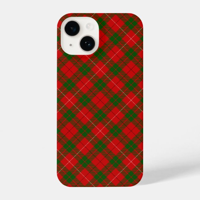 MacKinnon Tartan rot kariert iPhone Hülle (Rückseite)