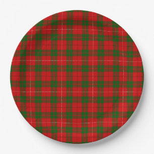 MacKinnon Tartan rot kariert Pappteller