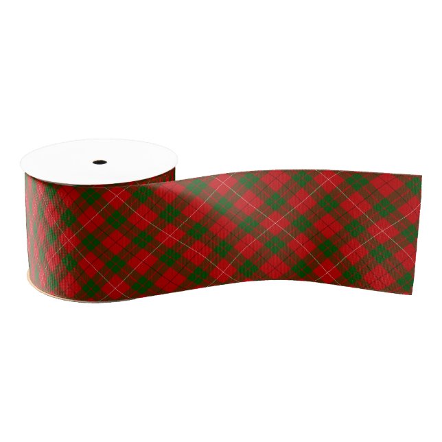 MacKinnon Tartan rot kariert Ripsband (Spule)