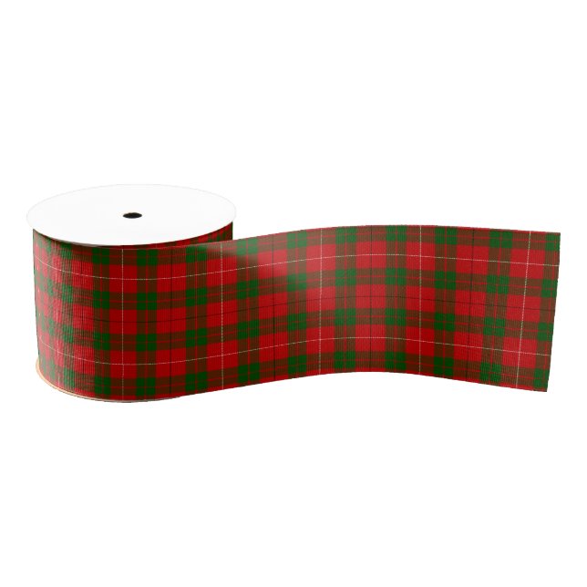 MacKinnon Tartan rot kariert Ripsband (Spule)