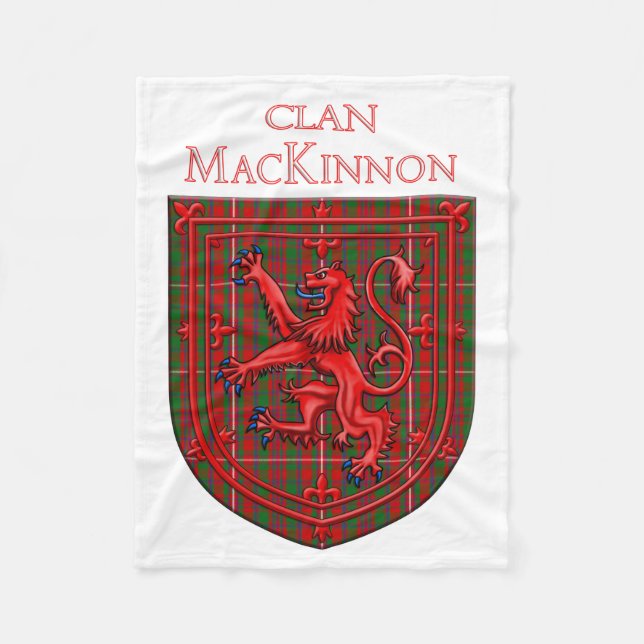 MacKinnon Tartan Scottish Kariert Lion Rampant Fleecedecke (Vorderseite)