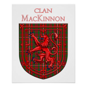 MacKinnon Tartan Scottish Kariert Lion Rampant Poster