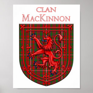 MacKinnon Tartan Scottish Kariert Lion Rampant Poster