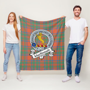 MacKintosh Ancient Clan Abzeichen Tartan Kariert Fleecedecke