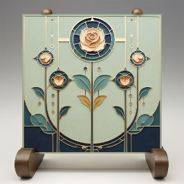 Mackintosh Art Deco Abstract Floral Wall Decor Cer Fliese