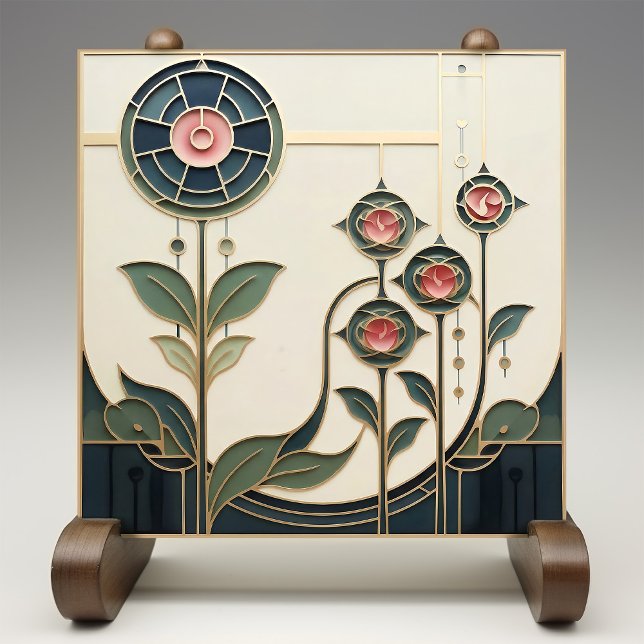 Mackintosh Art Deco Abstract Floral Wall Decor Cer Fliese (Von Creator hochgeladen)