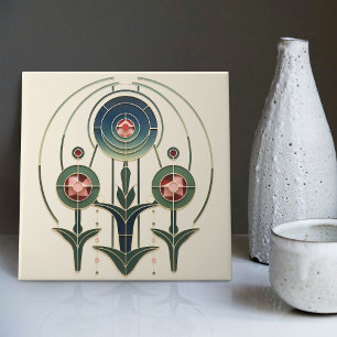 Mackintosh Art Deco Abstrakte Wand-Deco Fliese