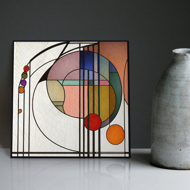 Mackintosh Art Déco Abstrakte Wand-Deco Fliese (Von Creator hochgeladen)