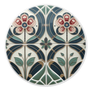 Mackintosh Art Deco abstrakter Blumenschmuck für d Keramikknauf