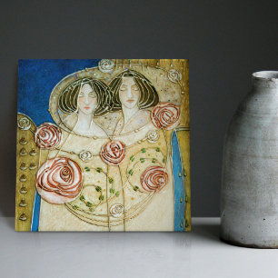 Mackintosh Art Deco Women and Roses Wall Decor Fliese