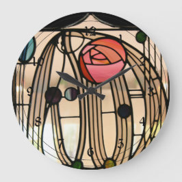 Mackintosh - Glasfenster, das Hill House Große Wanduhr