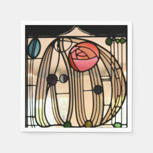 Mackintosh - Glasfenster, das Hill House Serviette