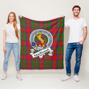 MacKintosh Modern Clan Abzeichen Tartan Kariert Fleecedecke