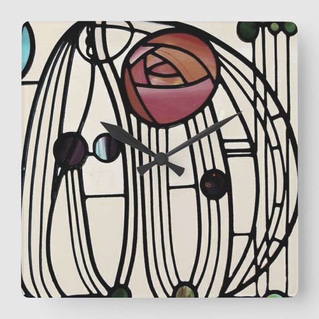 MACKINTOSH QUADRATISCHE WANDUHR (Vorderseite)