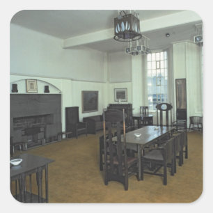 Mackintosh-Raum Quadratischer Aufkleber