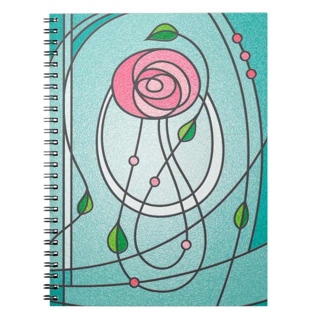 Mackintosh-Rose Notizblock (Vorderseite)