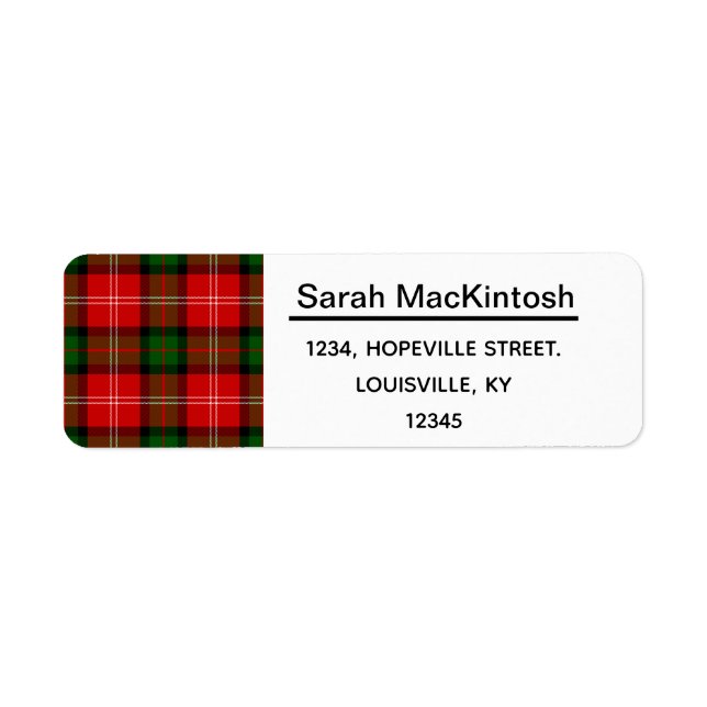MacKintosh Tartan. (Vorne)