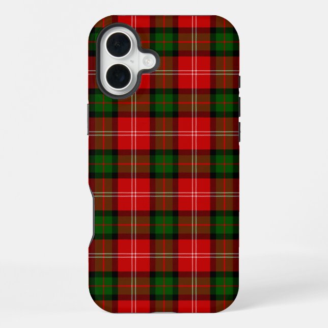MacKintosh-Tartan rot grün Schottenmuster iPhone Hülle (Rückseite)
