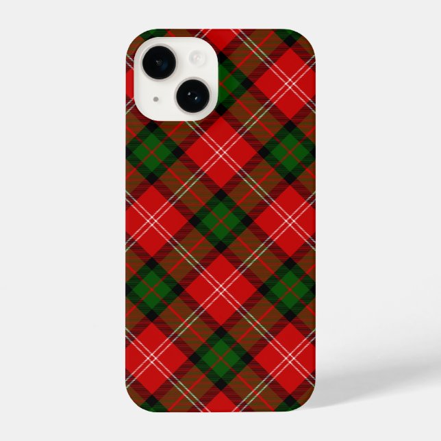 MacKintosh Tartan rot kariert iPhone Hülle (Rückseite)