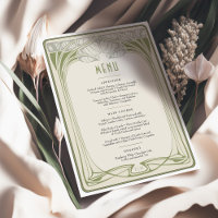 Mackintosh Trees in Bloom Vintage Hochzeitsmenüs